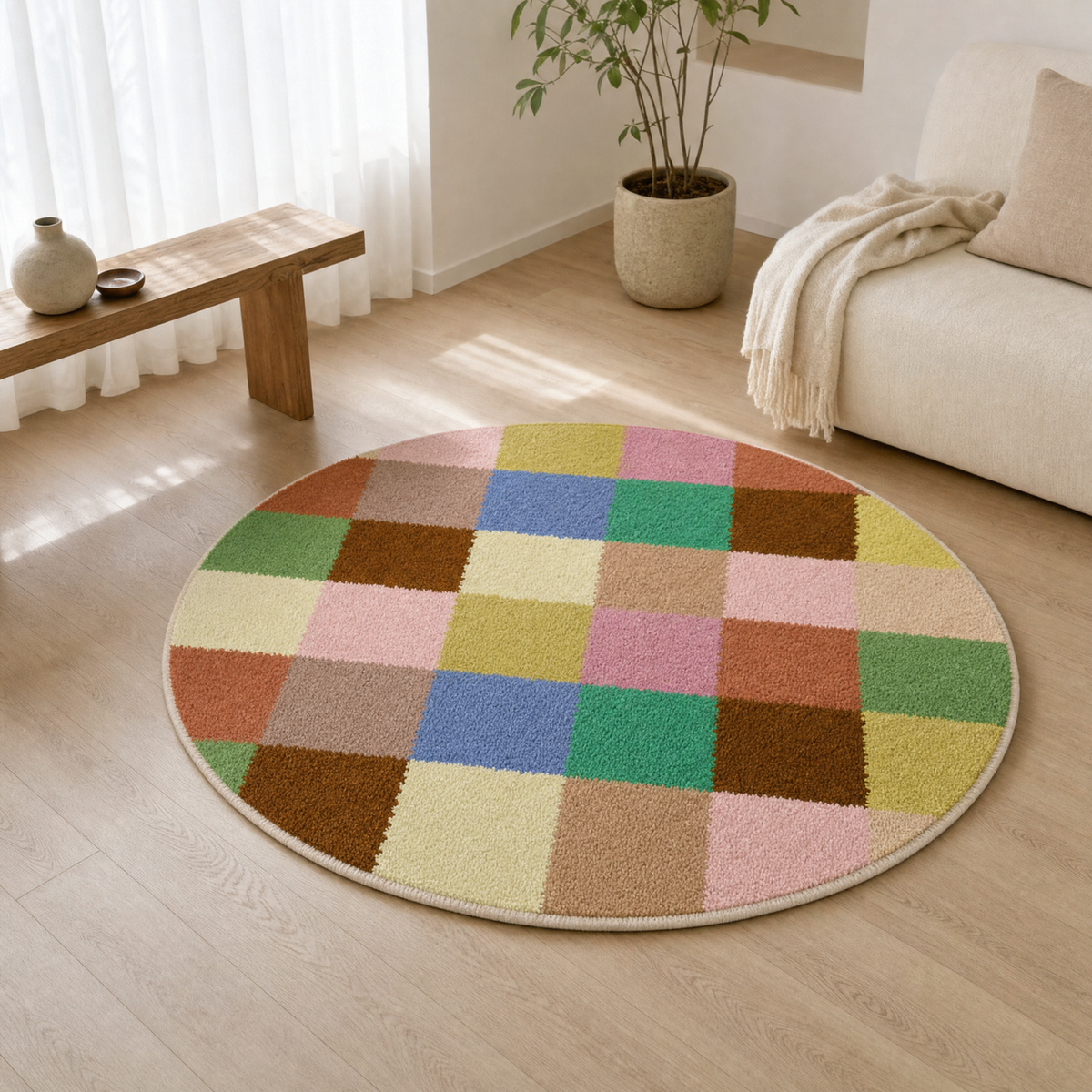 Willow Area Rug for Living Room in bright multicolour