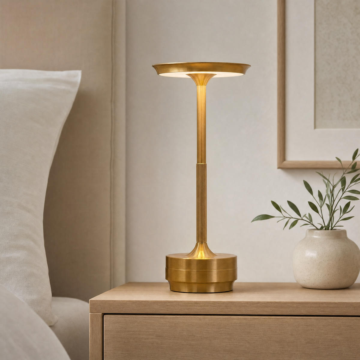 Vesta Bedside Light for Bedroom in gold a