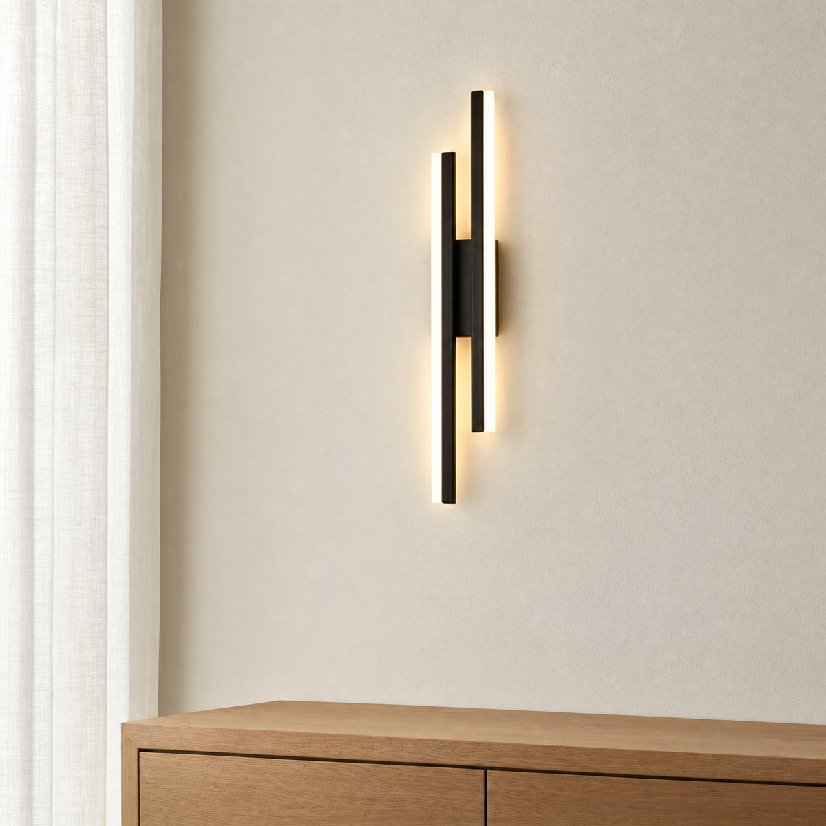 Orla Wall Light Fixture for Living Room in black right