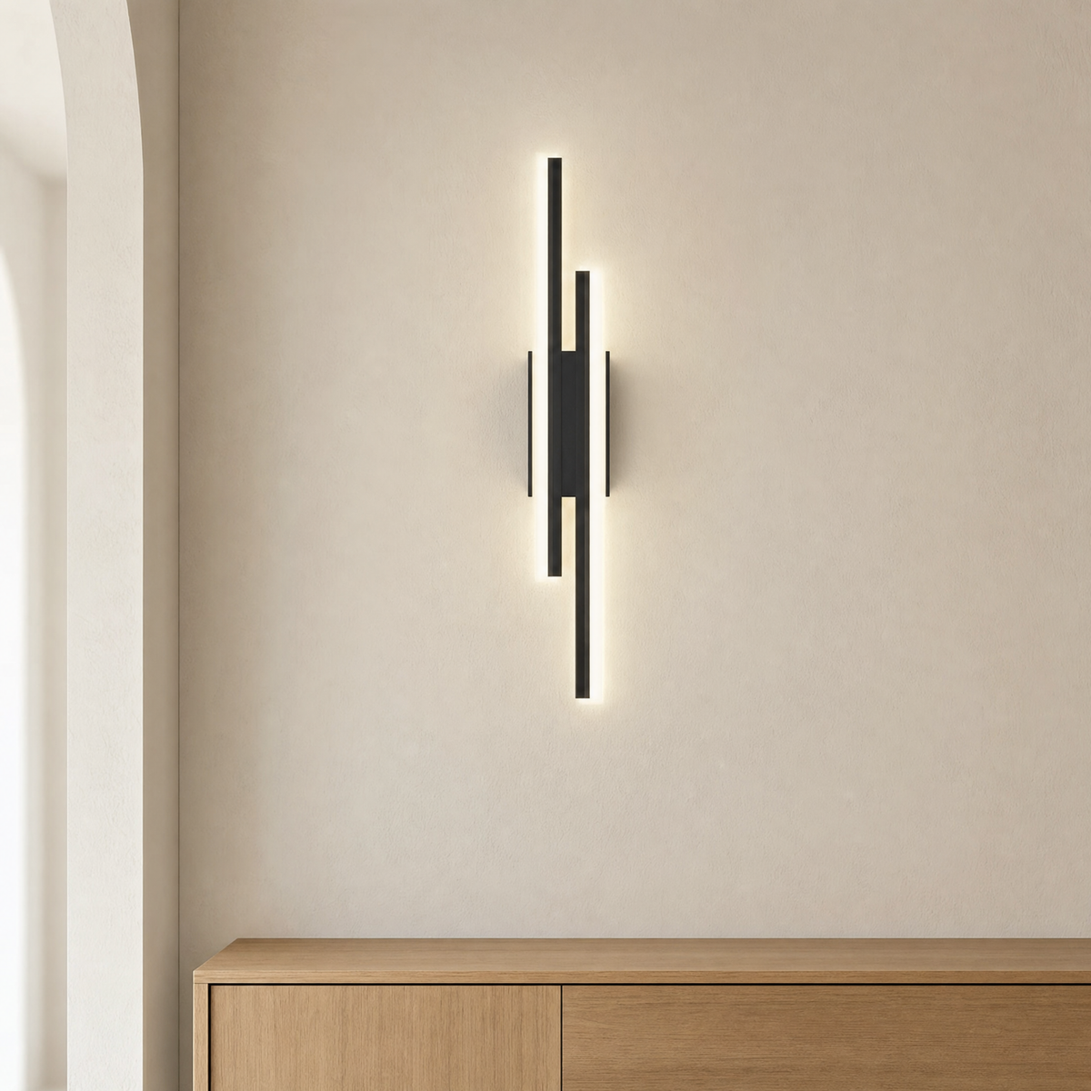 Orla Wall Light Fixture for Living Room in black left