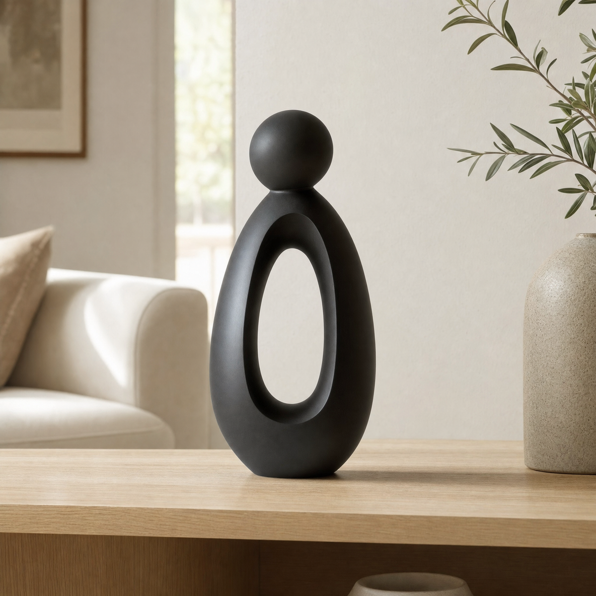 Balta Decor Object for Living Room in black