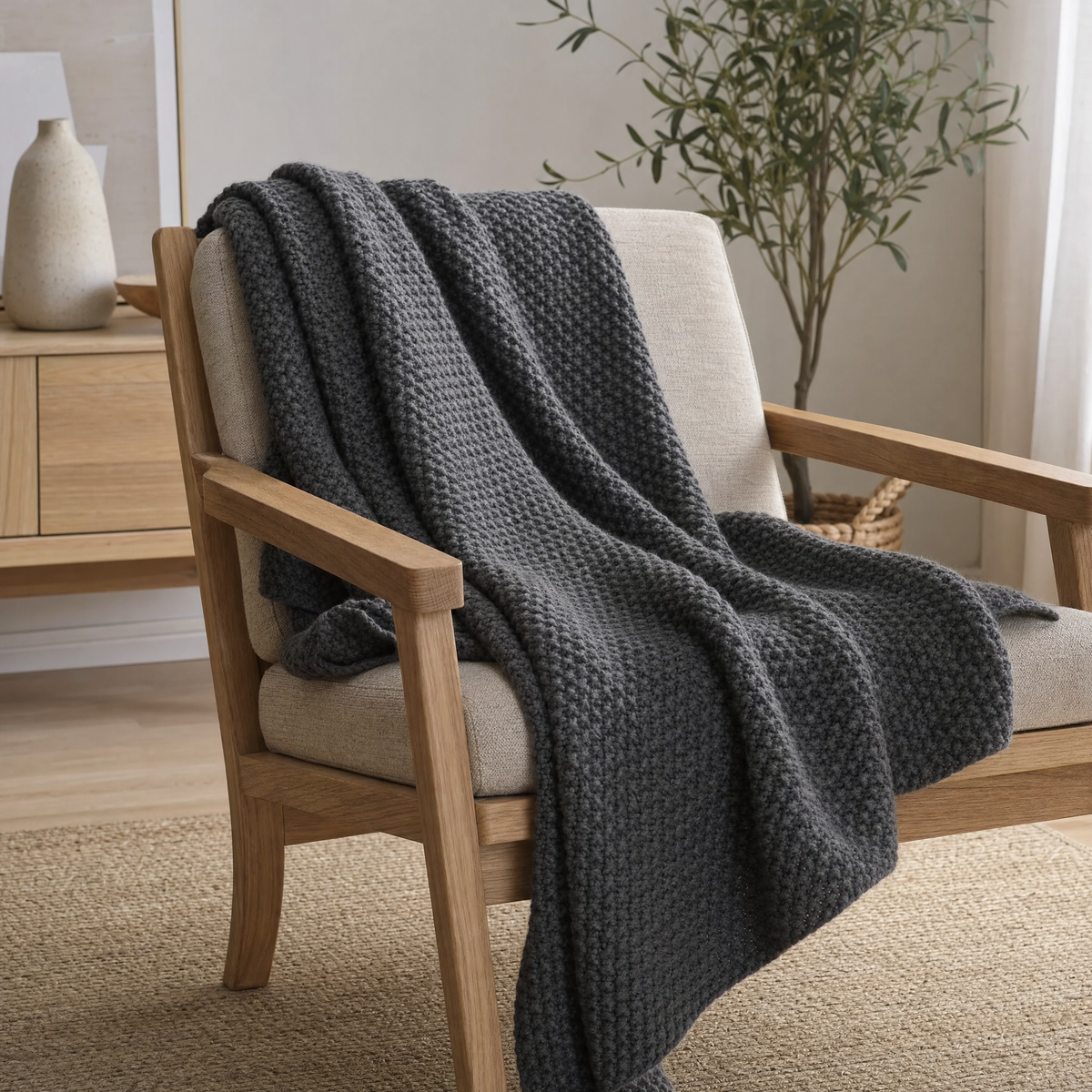 Cove Cozy Throw in grey
