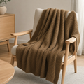 Cove Cozy Throw in dark brown