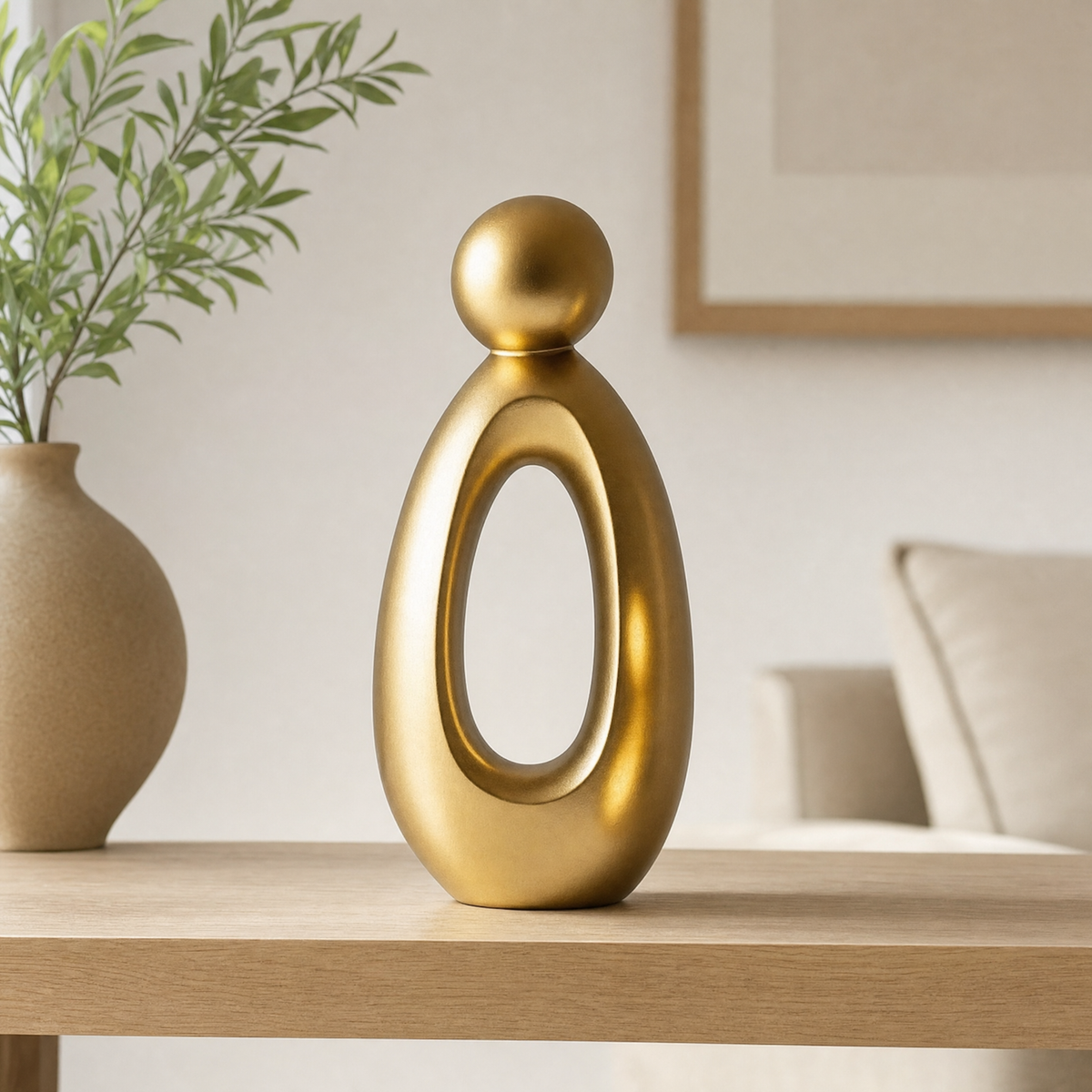 Balta Decor Object for Living Room in gold