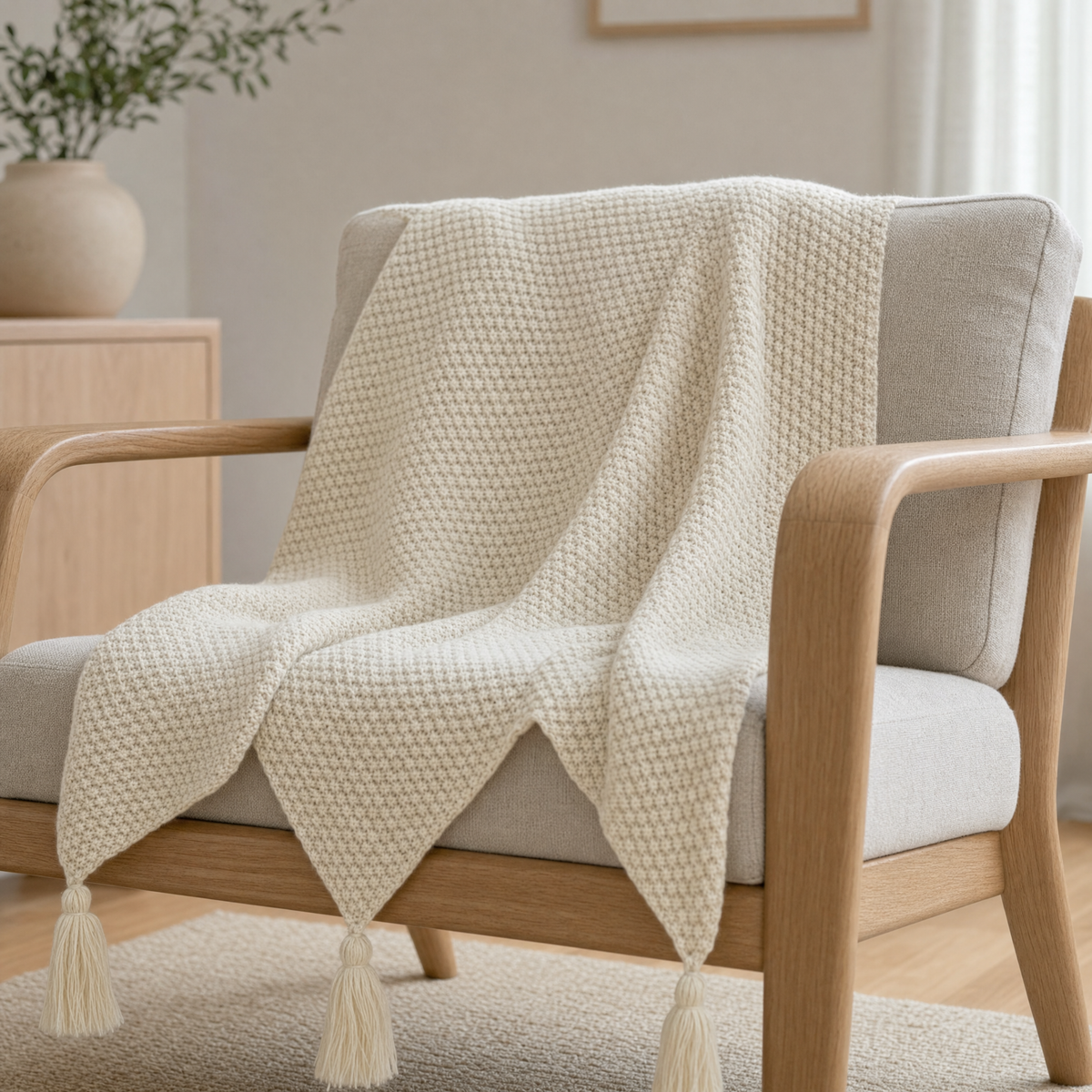 Cove Cozy Throw in white