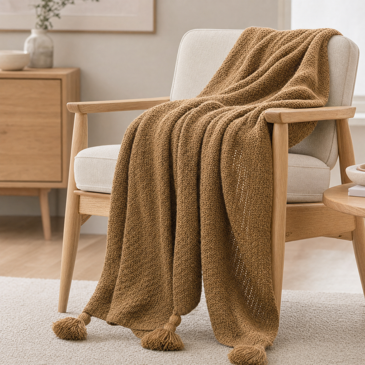 Sanday Sofa Throw in brown