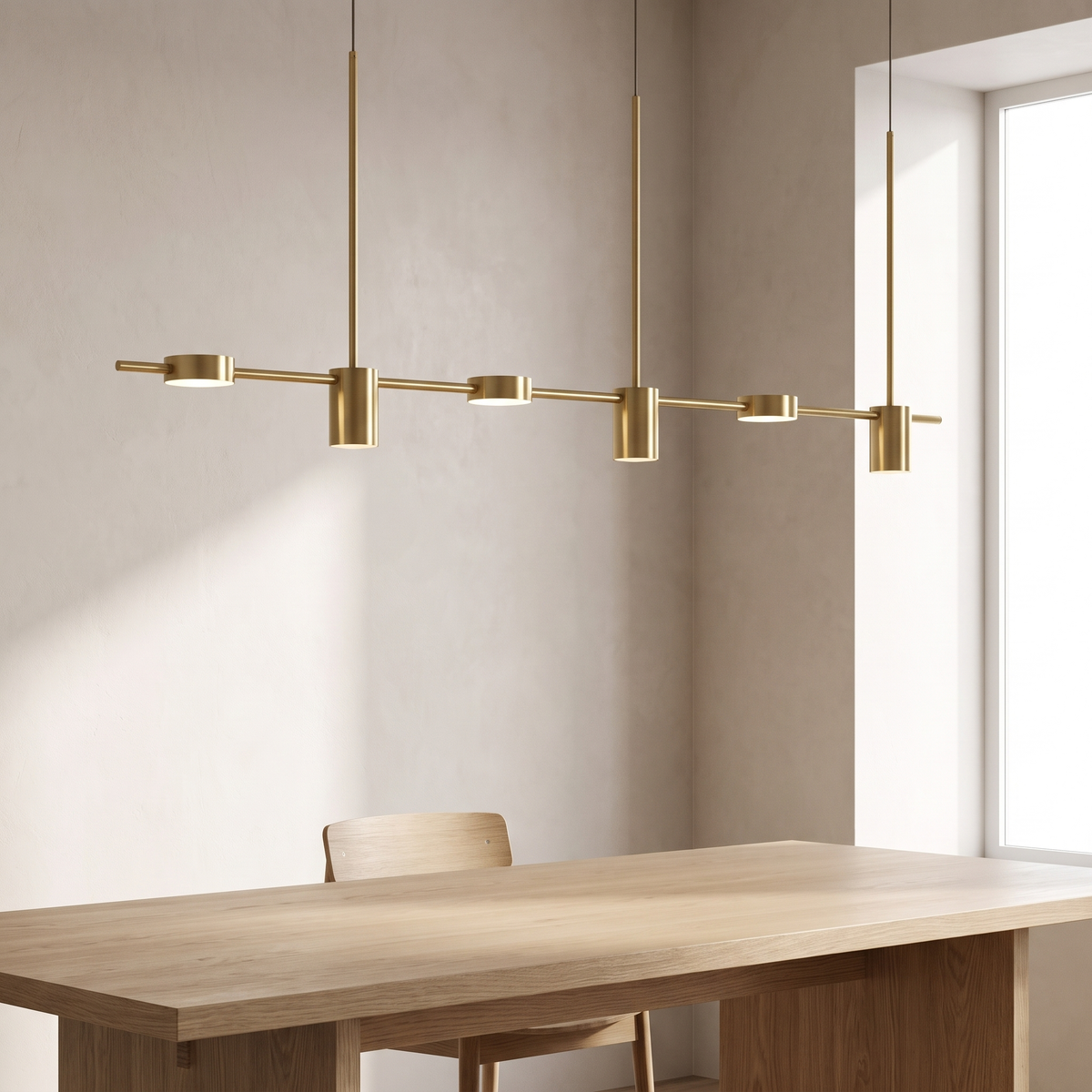 Ness Hanging Ceiling Light for Living Room in 6 heads gold