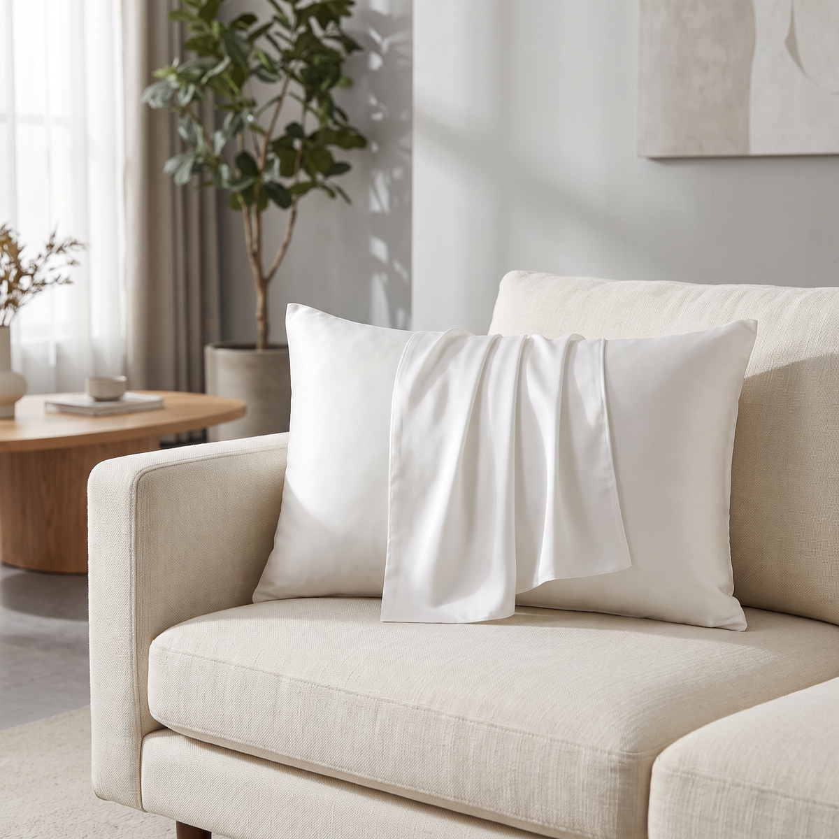 Arran Pillow Cover in white