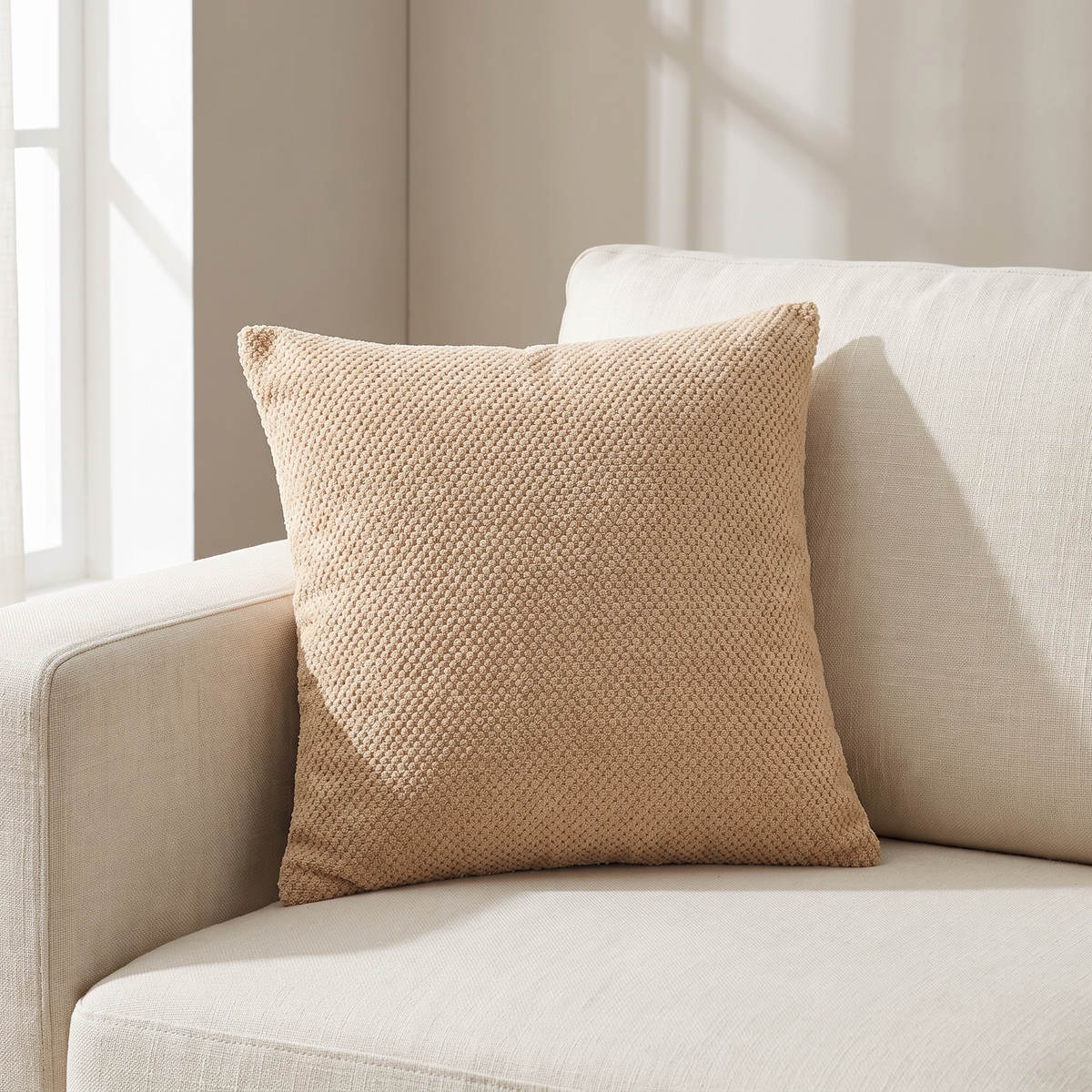 Uist Throw Pillow Cover for Living Room in beige