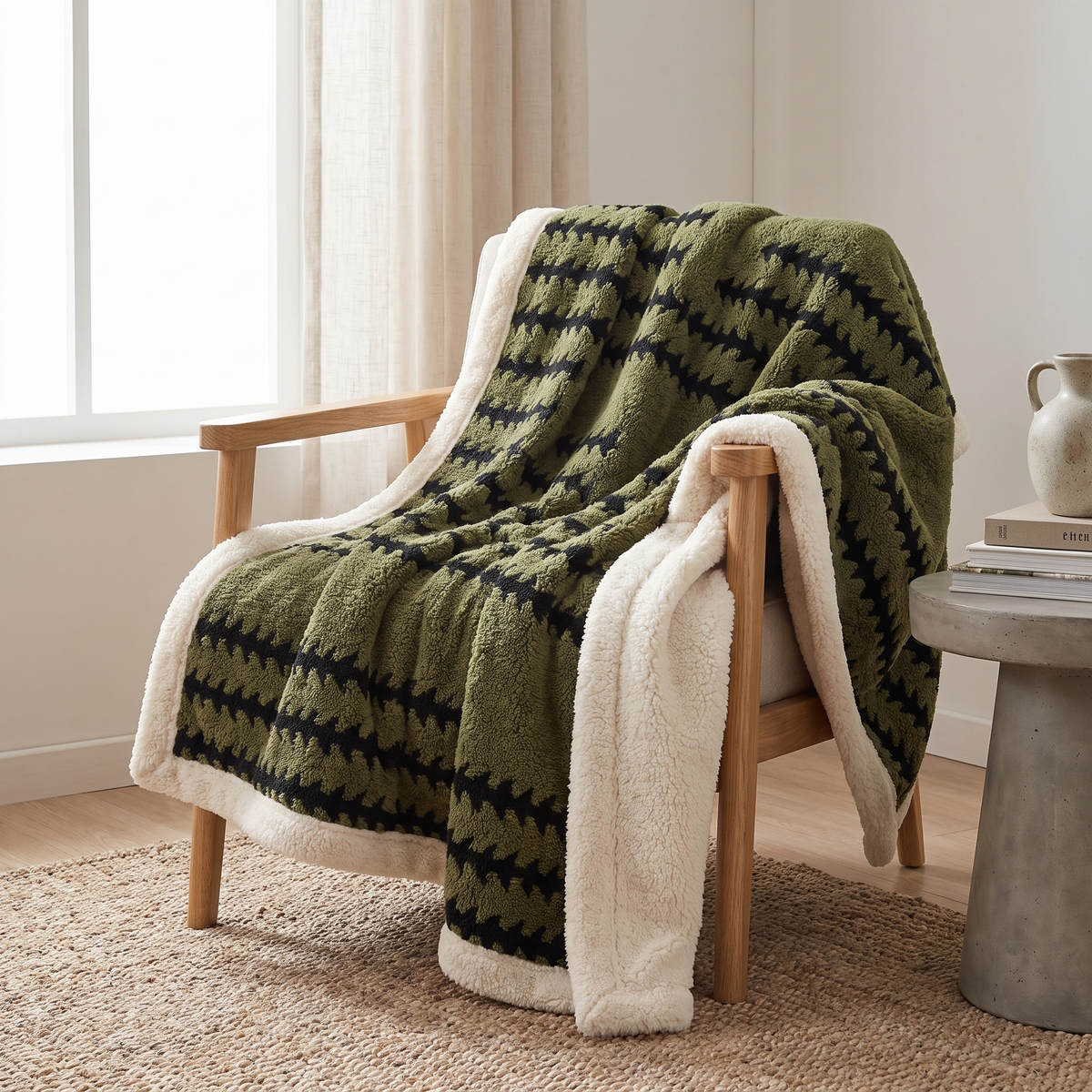 Noup Cozy Throw in green
