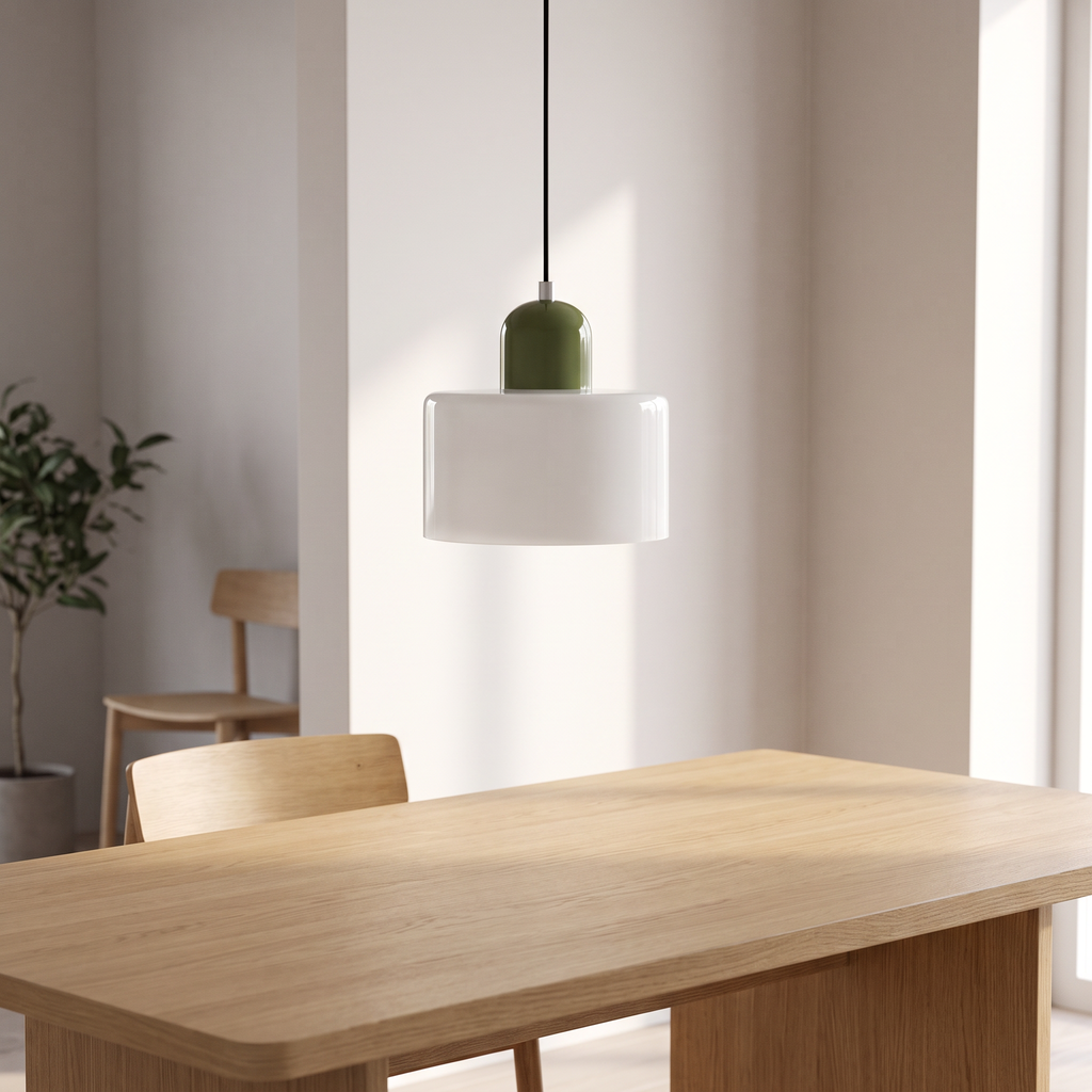 Spray Hanging Ceiling Light for Bedroom in white on green