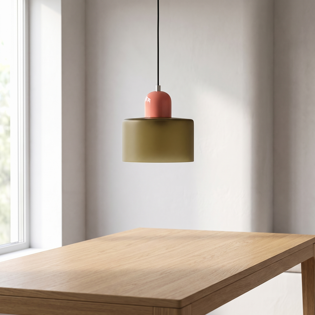 Spray Hanging Ceiling Light for Bedroom in brownish green