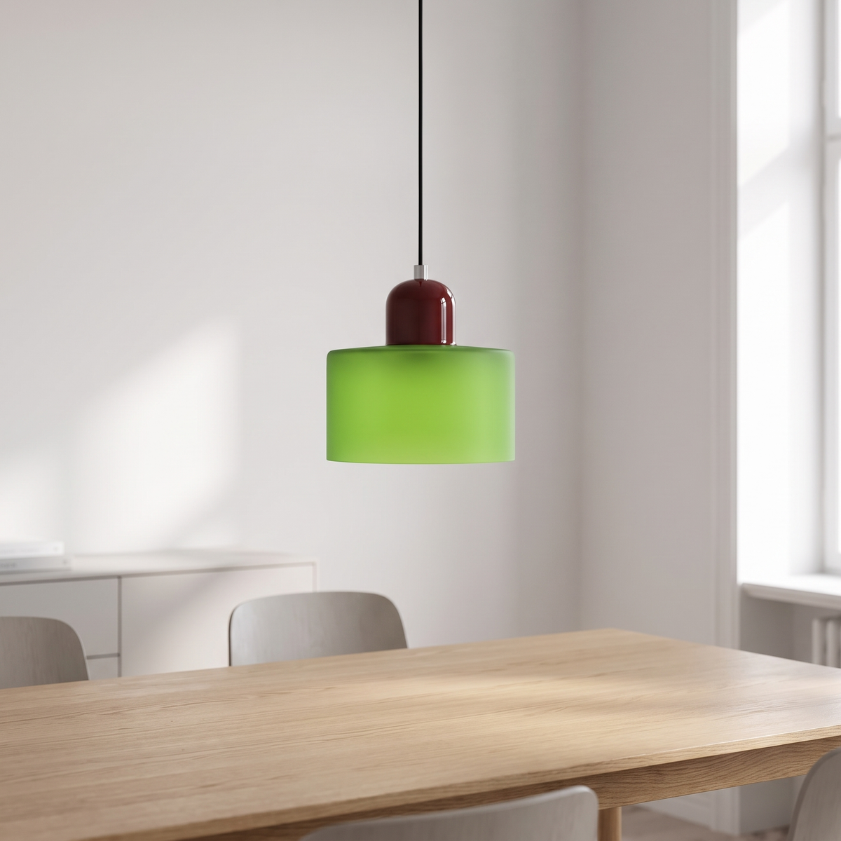 Spray Hanging Ceiling Light for Bedroom in grass green