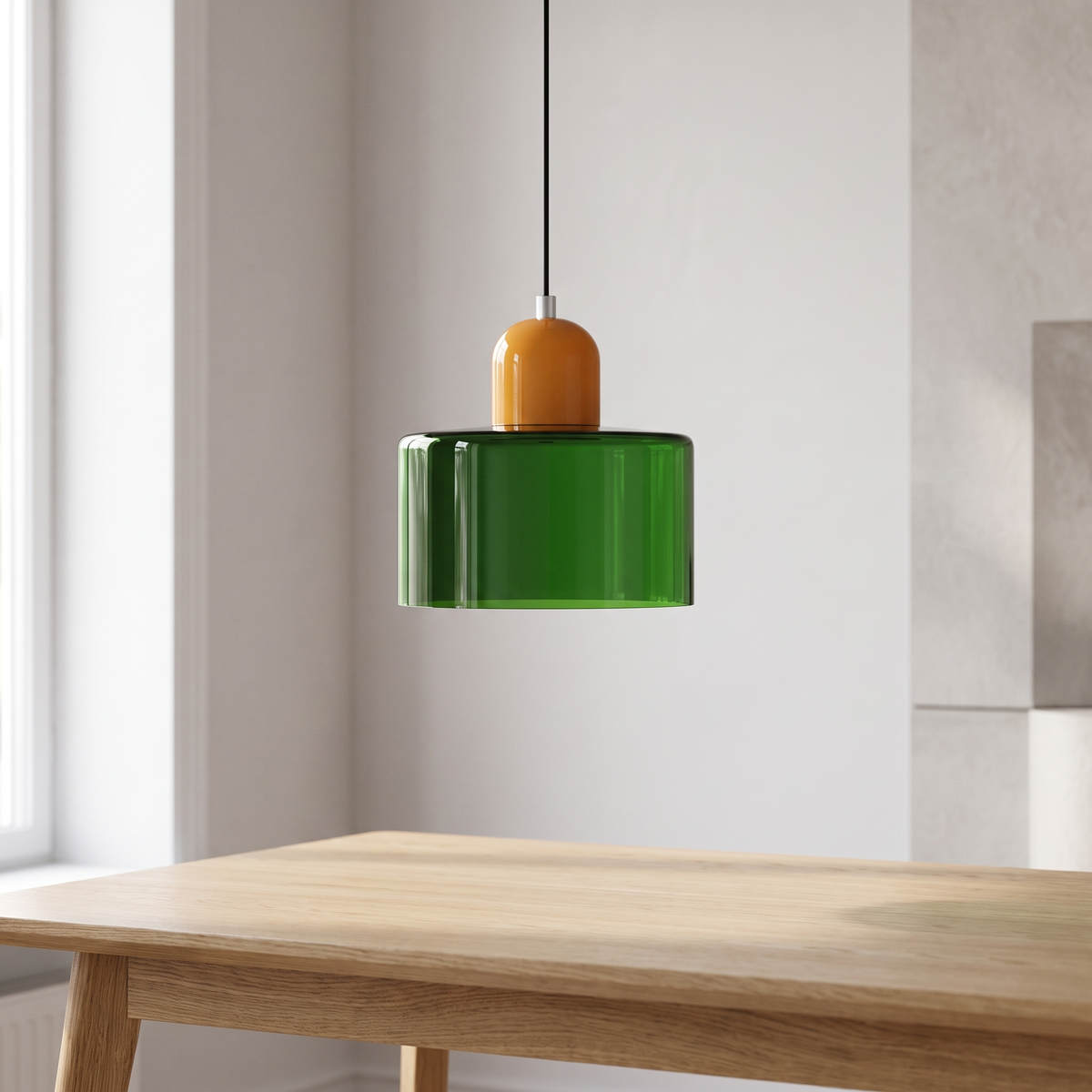 Spray Hanging Ceiling Light for Bedroom in dark green