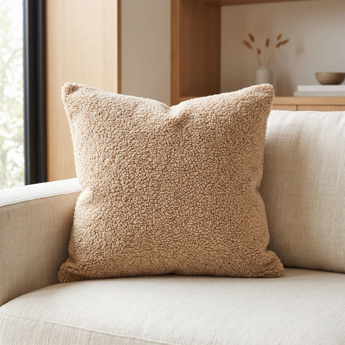 Vale Cushion Case for Living Room in oatmeal beige