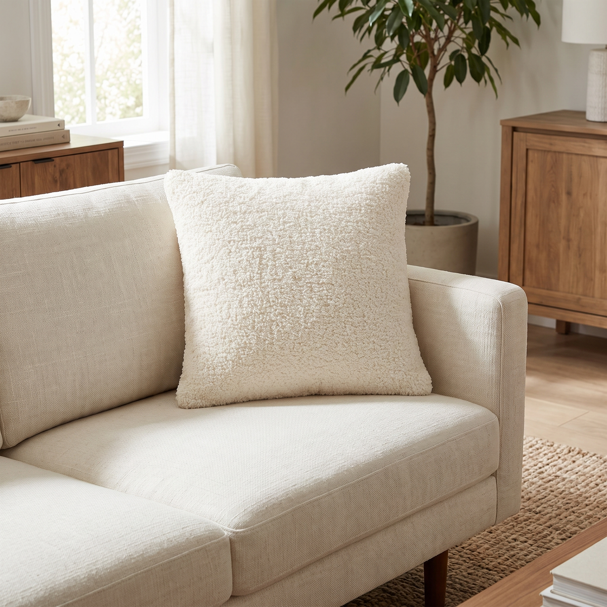 Vale Cushion Case for Living Room in ivory