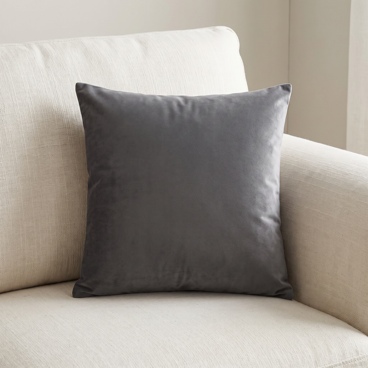 Eyre Throw Pillow Cover for Living Room in dark grey