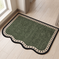 Finch Area Rug for Entryway in olive green