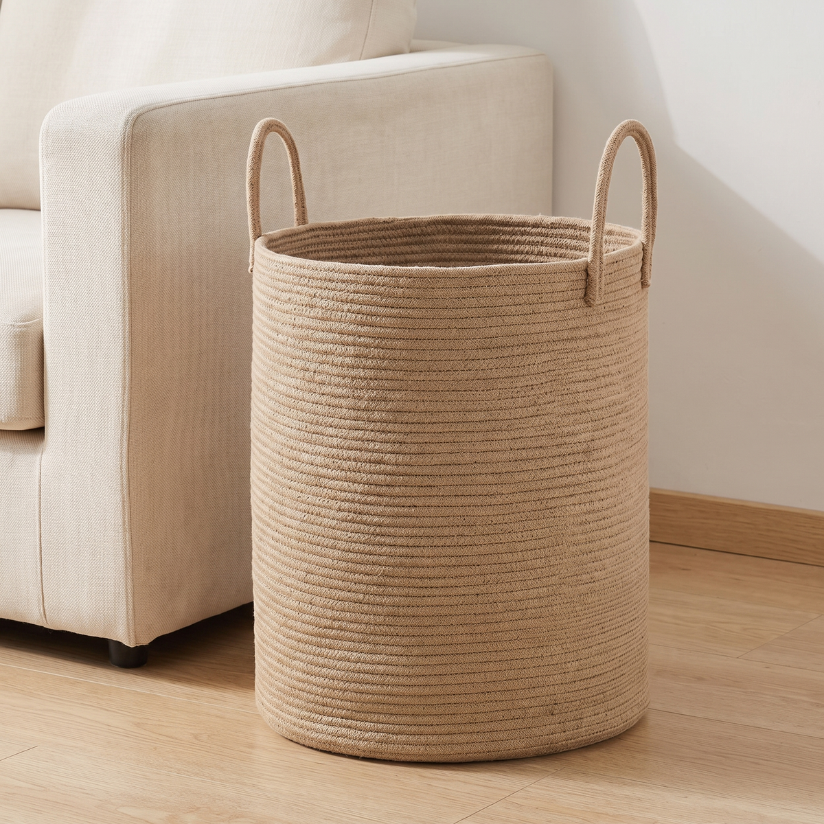 Laurel Woven Organizer for Living Room in brown