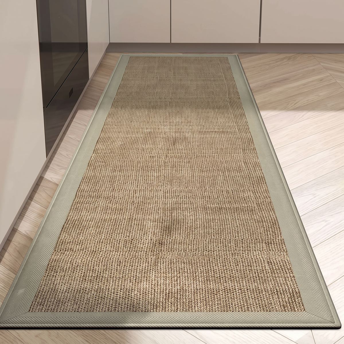 Knoll Area Rug for Kitchen in sage grey