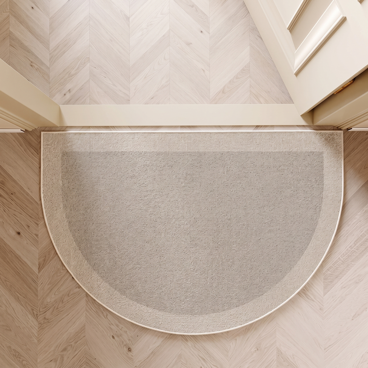 Field Area Rug for Garden in plain beige