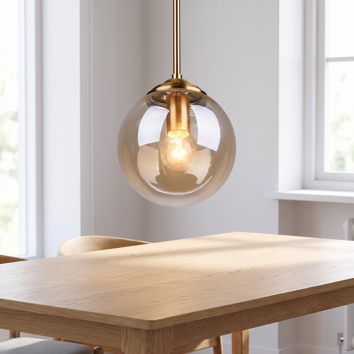 Pipit Hanging Ceiling Light in amber