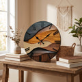 Modern Wall Clock | Birch Silent Clock for Living Room